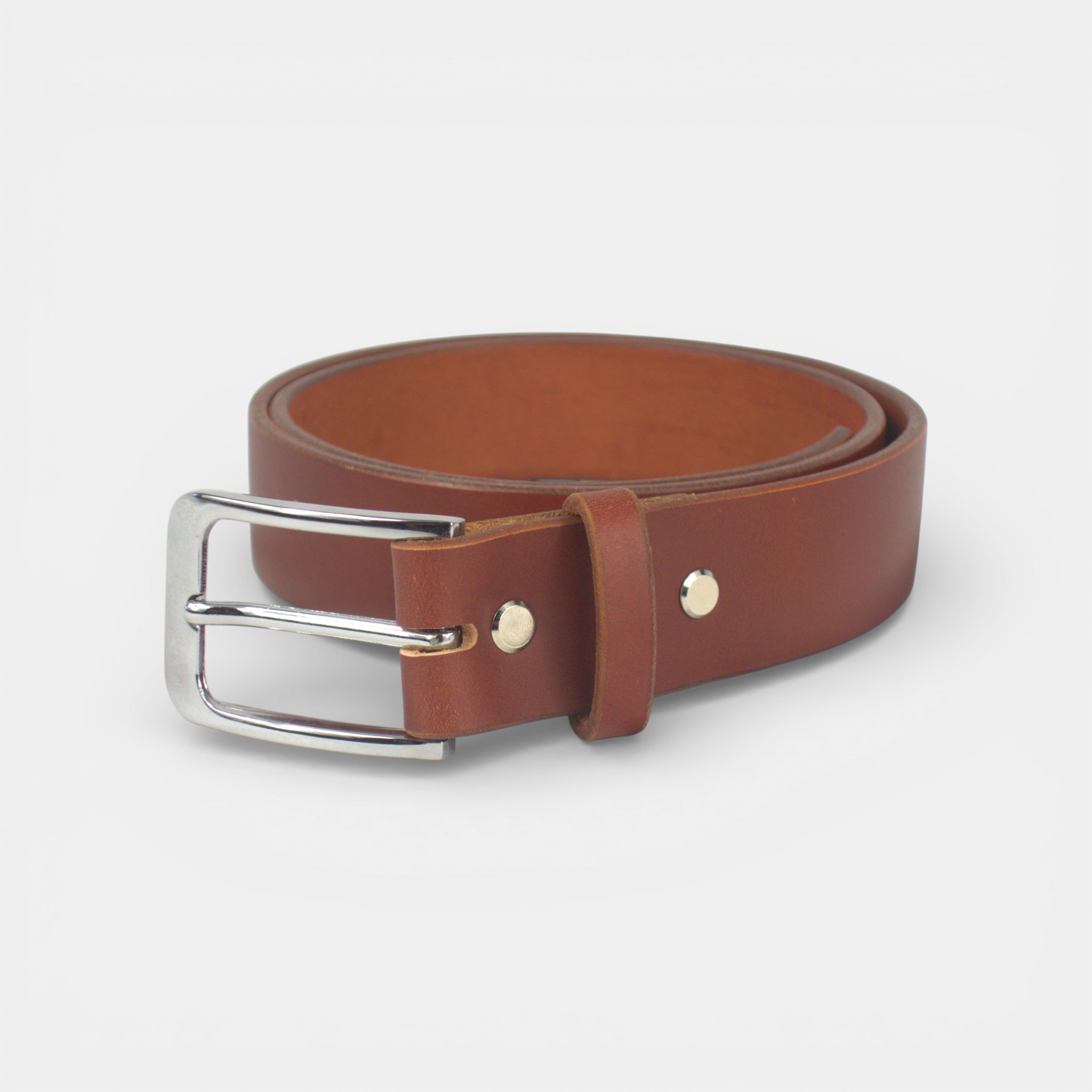 Cognac — Full-grain leather belt